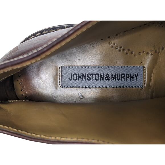 Johnston Murphy Shoes Ankle Boots Mens 9.5M Leather Brown Lace Up Casual Chukka main image 6